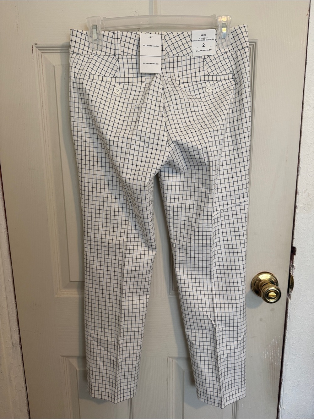 Club Monaco Grid Pattern Trousers - Picture 2 of 5